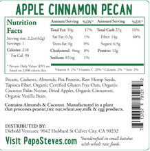 Apple Cinnamon Pecan Raw Protein Bar Nutrition Facts